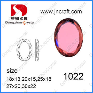 1022 contas de cristal de vestuário facetadas ovais